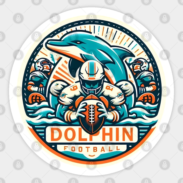 Miami Dolphin Football Club Sticker by TeeVee